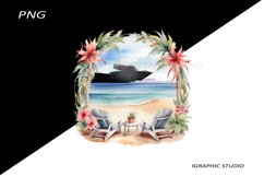 Sea View Illustration Png Product Image 1