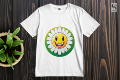 Smiling Daisy Face Clipart Sublimation PNG Product Image 2