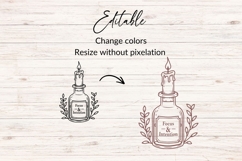 Hand Drawn Focus And Intention Candle SVG for Halloween Product Image 2