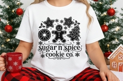 Sugar N Spice Cookie Co. Svg, Funny Christmas Baking Svg. Product Image 3