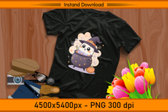 Cute Christmas Ghost in Witch Cauldron PNG Product Image 2