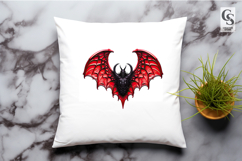 Gothic Bat Wing Heart Illustration Clipart Sublimation PNG Product Image 3