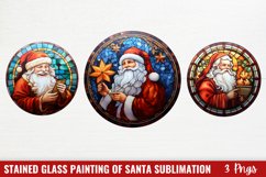 Stained Glass Painting Of Santa Clipart, Product Image 1