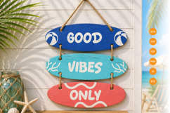 Summer Wall Decor Laser Cut SVG - Beach Sign Laser Cut Product Image 1