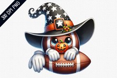 Halloween Football Sublimation - Clipart PNG Design Product Image 1
