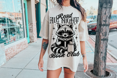 Bookish Raccoon SVG PNG Cute Reader Raccoon Book Lover Product Image 2
