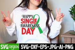 Happy Single Awareness Day SVG Cut File,Love Retro SVG Product Image 1