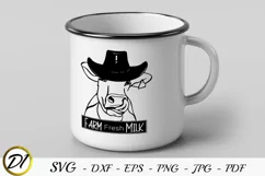 Farm Fresh Milk. Farm Svg Cut File. Farm Animals SVG. Product Image 2