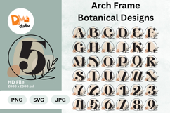 Arch Frame Botanical Designs Monogram Product Image 1