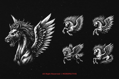 10 Bundle Dark Art Pegasus Creature Horse Wings Legendary Product Image 3