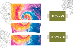 Tie Dye Tumbler Template, Swirl 40 Oz Tumbler Wrap Design Product Image 2