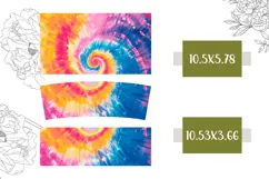 Tie Dye Tumbler Template, Swirl 40 Oz Tumbler Wrap Design Product Image 2