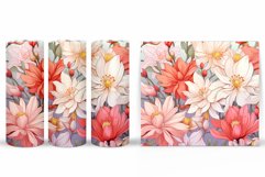 Flowers Tumbler Design. Flowers Tumbler Wrap Sublimation Product Image 2