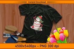 Cozy Christmas Snowman in Holiday Mug PNG Product Image 2