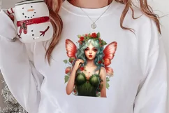 Fairy Christmas Sublimation Clipart, Fairy Christmas PNG Product Image 2