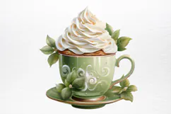 Christmas Hot Cocoa Watercolor Clipart PNG Product Image 2