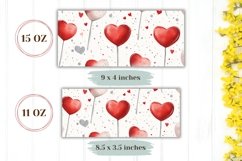 Lollipop Mug Wrap Design, Love Hearts Mug Sublimation Product Image 2