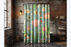 Vintage style shower curtain mockup Product Image 3