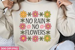No Rain No Flowers PNG, Hello Spring Sublimation PNG Product Image 3
