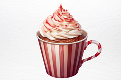 Christmas Hot Cocoa Watercolor Clipart PNG Product Image 2
