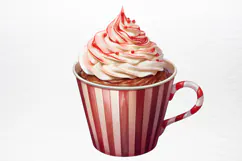 Christmas Hot Cocoa Watercolor Clipart PNG Product Image 2