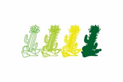 Cactus 3D Multilayer SVG/ Cactus 3D mandala/Cactus paper cut Product Image 2