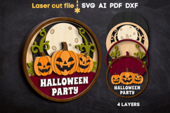 Halloween Party Sign SVG laser cut file for Glowforge Product Image 2