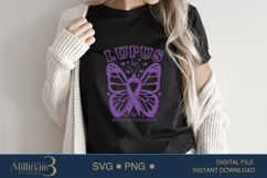Lupus Awareness The Great Imitator SVG PNG |Ribbon Butterfly Product Image 2