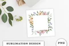 Watercolor Garden floral Frame png Product Image 2
