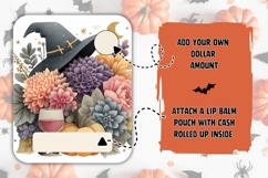 Floral Halloween Gift Card Template, Halloween Money Card Product Image 2