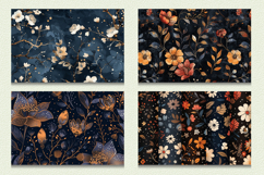Midnight Boho Blossoms Cutting Boards sublimation Design Product Image 2