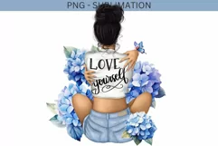Strong Woman Self Love PNG, Printable Motivation Sublimation Product Image 1