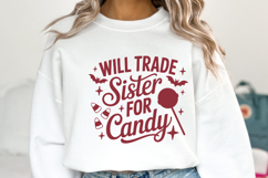 Will trade sister for candy Svg | Halloween Svg | Shirt Svg Product Image 1