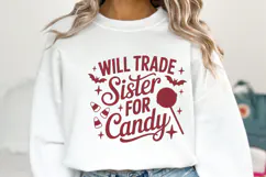 Will trade sister for candy Svg | Halloween Svg | Shirt Svg Product Image 1