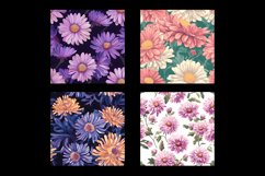 Aster Flower Digital Paper Patterns Product Image 2
