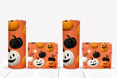 Cartoon Halloween Pumpkin Tumbler, Halloween Tumbler Design Product Image 2