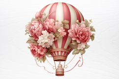 Christmas Hot Air Balloon Sublimation PNG Product Image 2