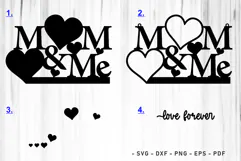 Mom and Me Mothers Day Photo Frame Hanger SVG Laser Cut File Product Image 2
