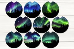 Northern Lights, Winter | 9 Car coaster &amp; key chain designs Product Image 2