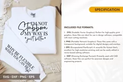 I'm not stubborn SVG - Funny Sleeve T-Shirt Design Product Image 2