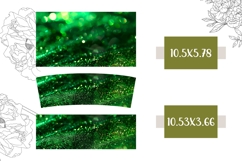 Green Glitter Tumbler Wrap Design, Glitter 40 Oz Tumbler Product Image 2