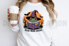 Witch Frog Reading Sublimation PNG Design Product Image 2