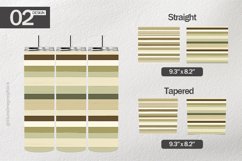 Browngreen Stripe Tumbler Wrap| Tumbler Sublimation Wrap Product Image 1
