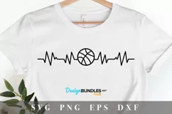 Basketball heartbeat svg|Basketball shirt svg Product Image 1