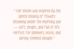 Fair Bloom - Handwritten Font Product Image 2