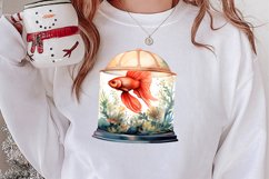 Pets Love Christmas Watercolor Clipart, Christmas PNG Product Image 2