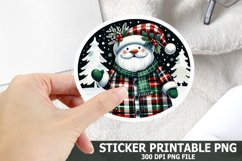 Christmas Santa Sticker| Christmas Sticker PNG Design Product Image 1