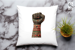 African Tribal Raised Fist Art Clipart Sublimation PNG Product Image 3
