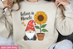 Believe in Miracle PNG, Sunflower Quote Collection Clipart P Product Image 1