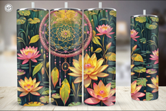 Lotus Dream CatcherTumbler Sublimation, 20 oz PNG Product Image 4